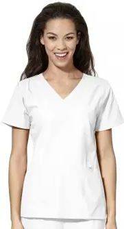 WMN STYLE V-NECK TOP WHITE 3X