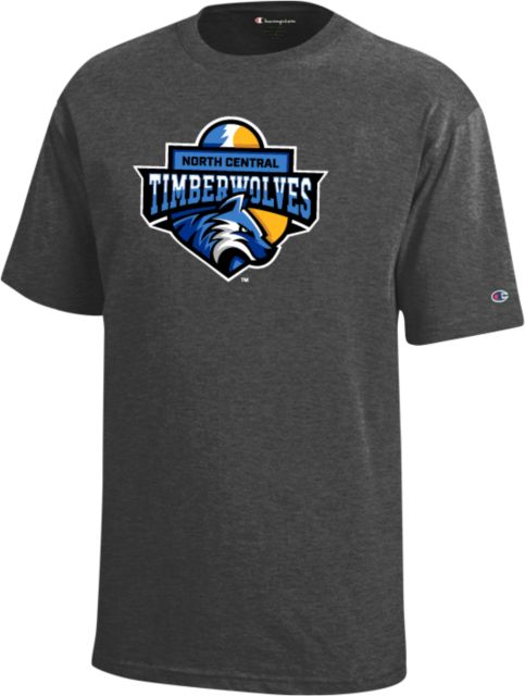 North Central Michigan Champion Youth Granite Heather Short Sleeve Tee North Central Michigan College Timberwolves - ONLINE ONLY
