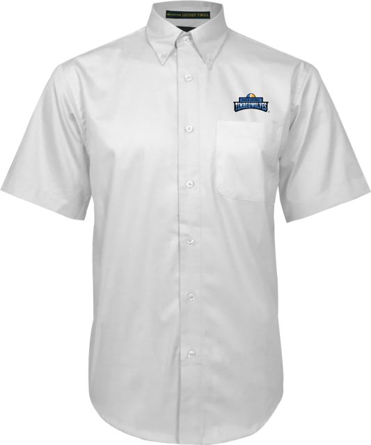 North Central Michigan Twill Button Down Short Sleeve North Central Timberwolves - ONLINE ONLY