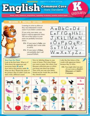 ENGLISH COMMON CORE KINDERGART
