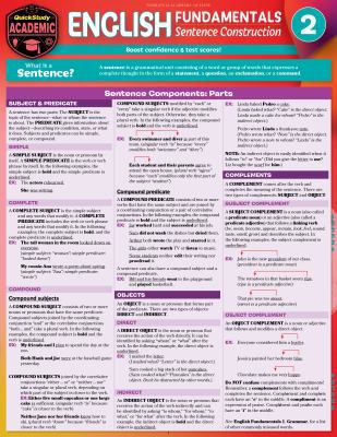 English Fundamentals 2 - Sentence Construction (update & expansion)